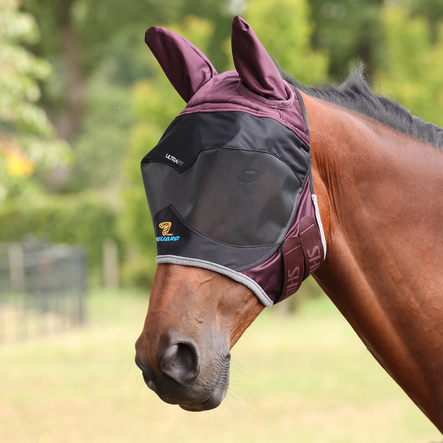 Shires FlyGuard Pro Deluxe Horse Fly Mask with Ears
