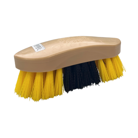 Yellow and Black bristle horse brush