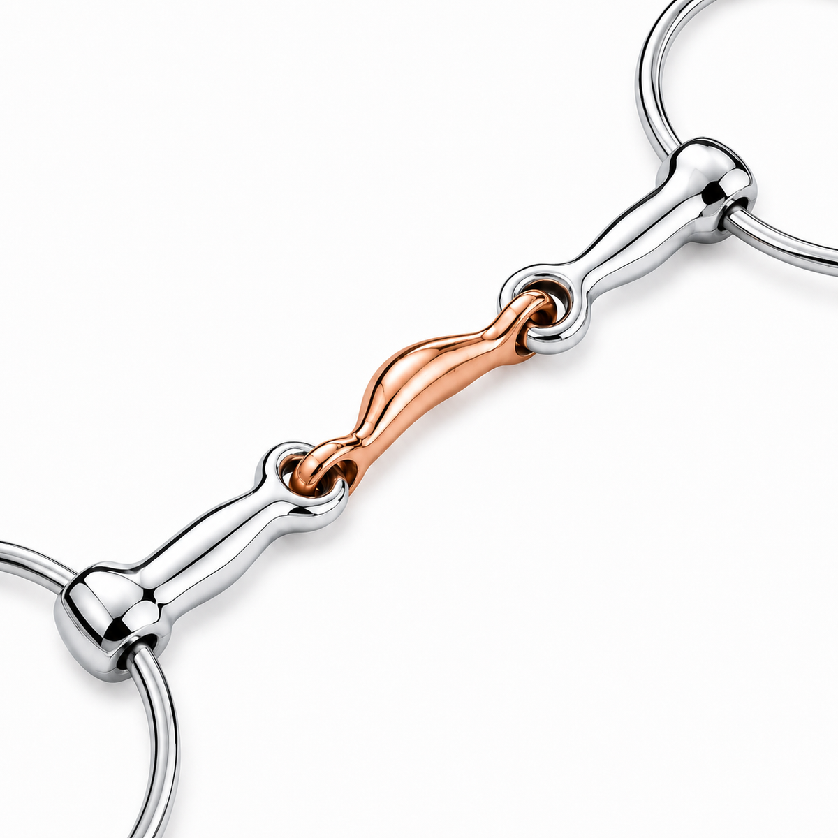 AJ Tack Stainless Steel Moon Dogbone Wonder Gag Bit — 5 3/4" Mouth, 7" Cheeks