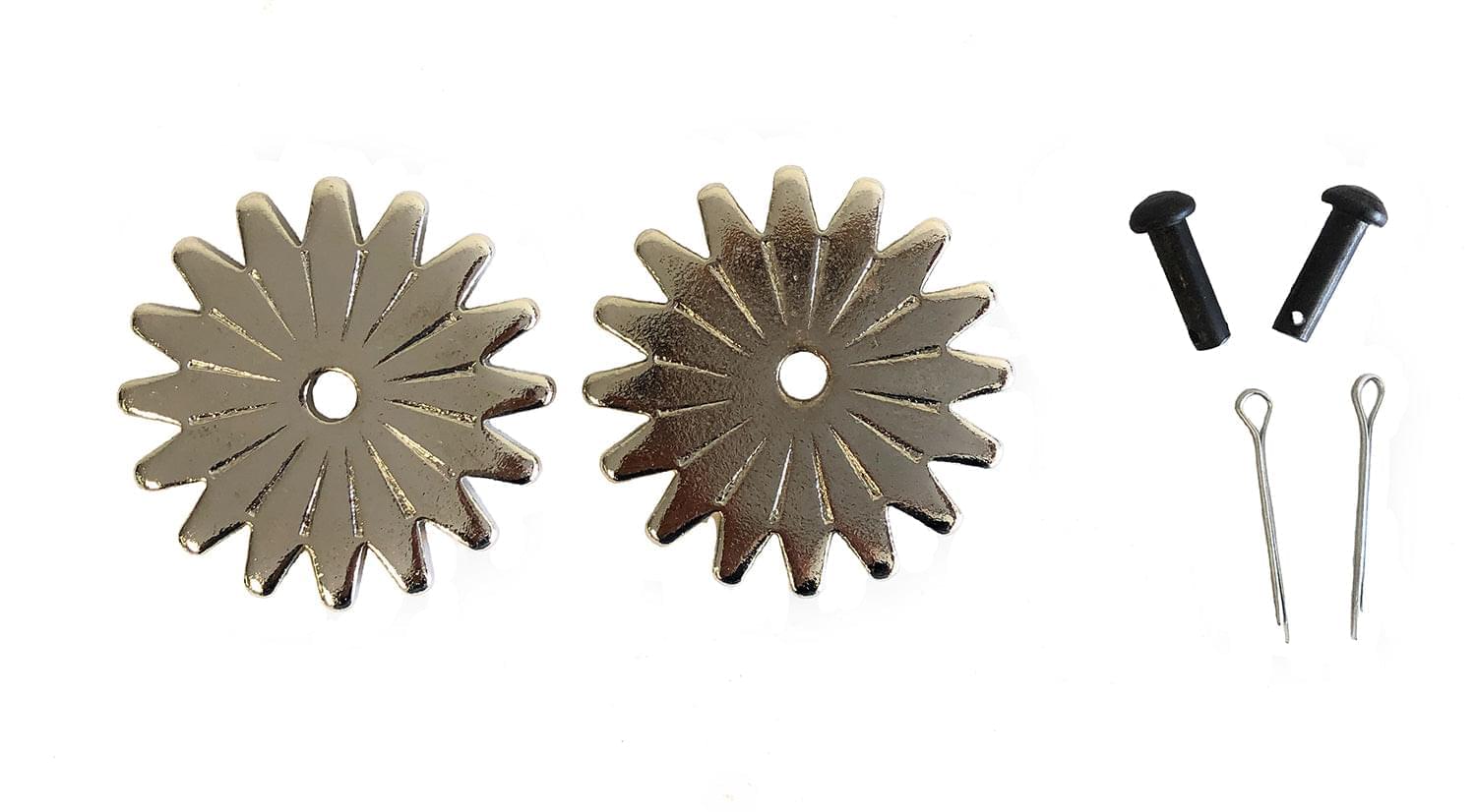 Spur Rowel Pin And Cotter Pin Sets - Nickel Plated, Sold In Pairs, For Western Horse Riding Spurs