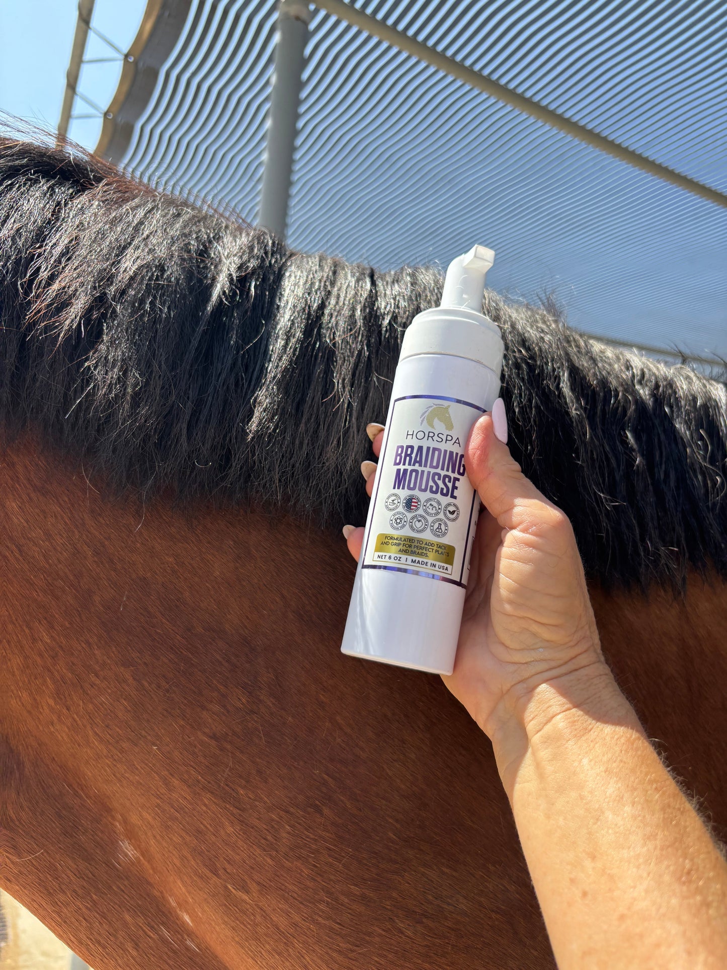 Braiding Mousse 6 oz white bottle