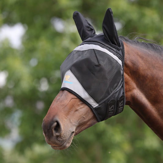 Shires FlyGuard Pro Fine Mesh Horse Fly Mask with Ears