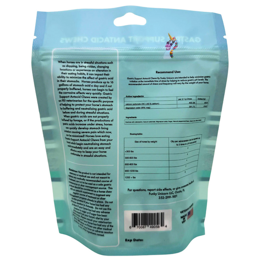 Funky Unicorn Gastric Support Antacid Chews - Mint