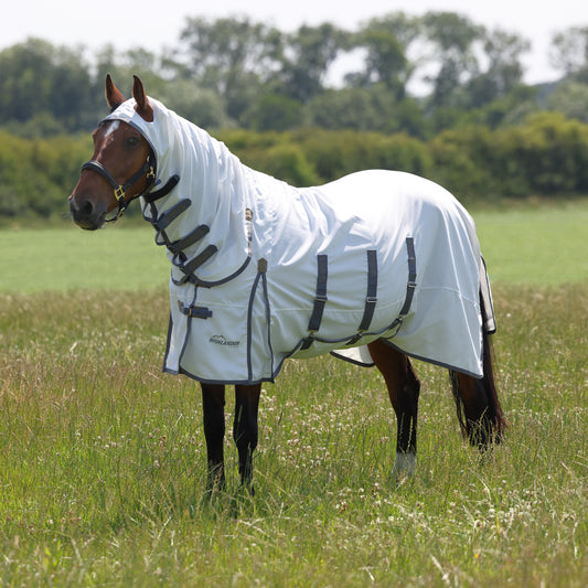 Shires Highlander Plus Sweet Itch Combo Horse Fly Rug with Hood