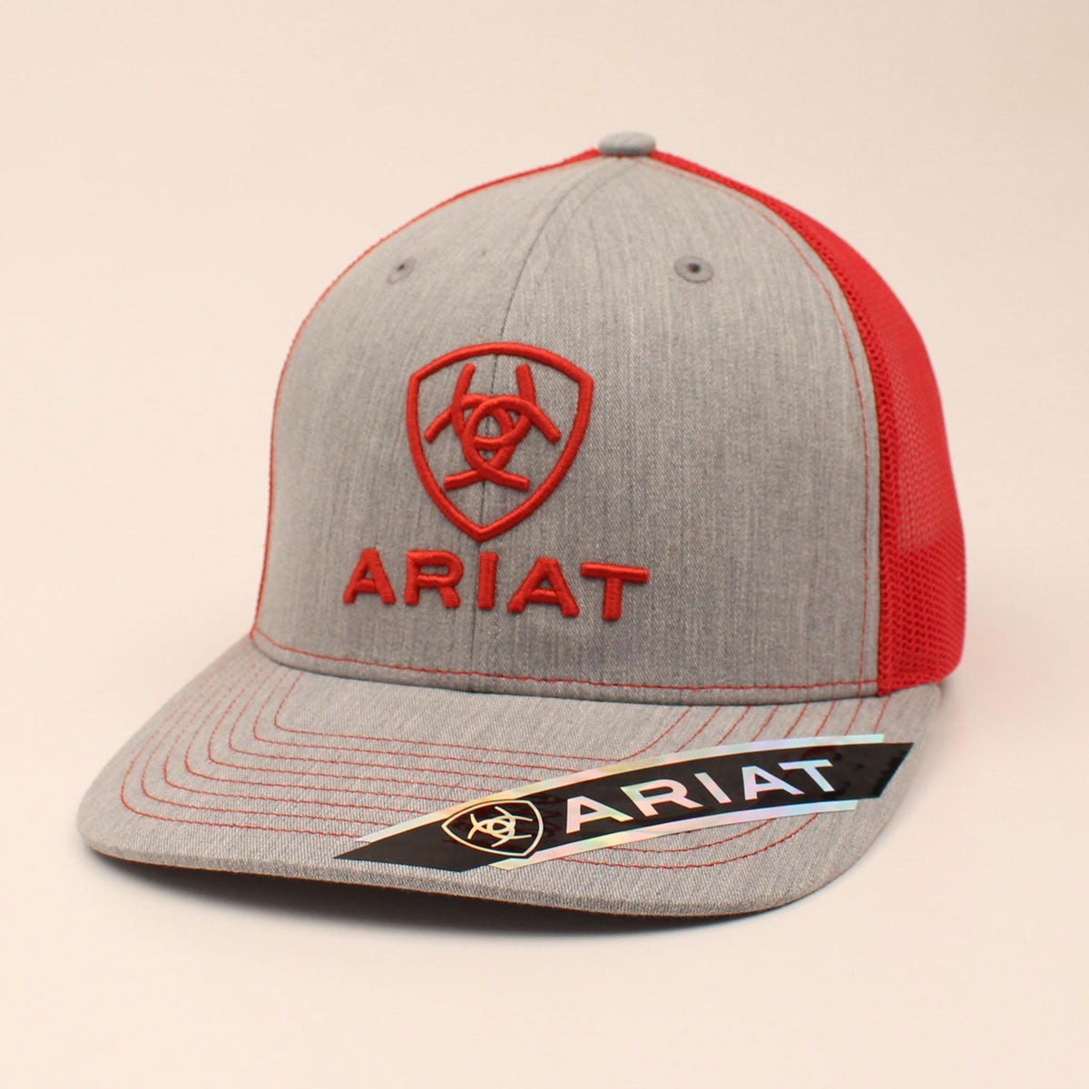 Ariat Men's Cap - Red and Grey