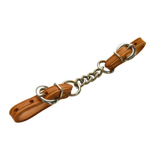 AJ Tack Harness Leather Curb Chain