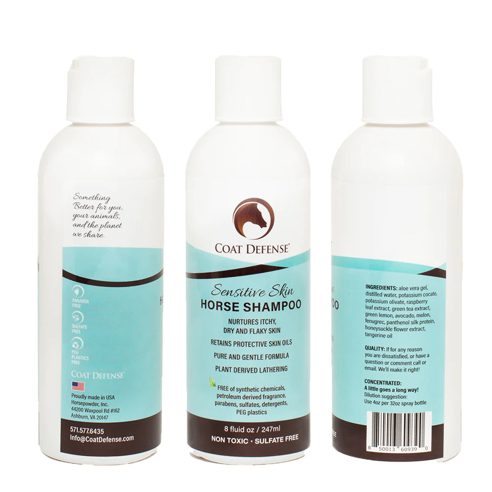 Coat Defense Sensitive Skin Horse Shampoo - 8oz Concentrated