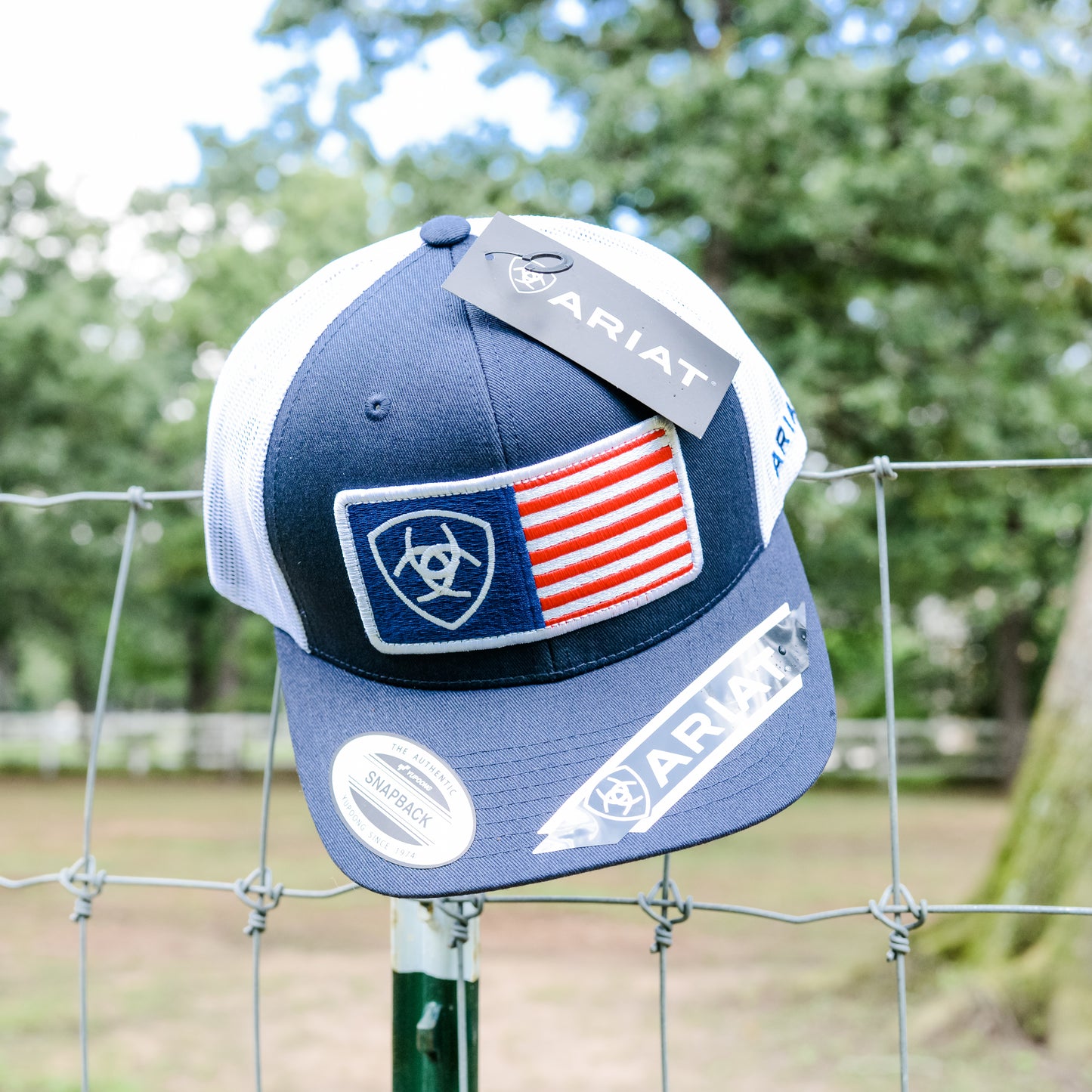 Ariat Men's Cap - Navy American Flag