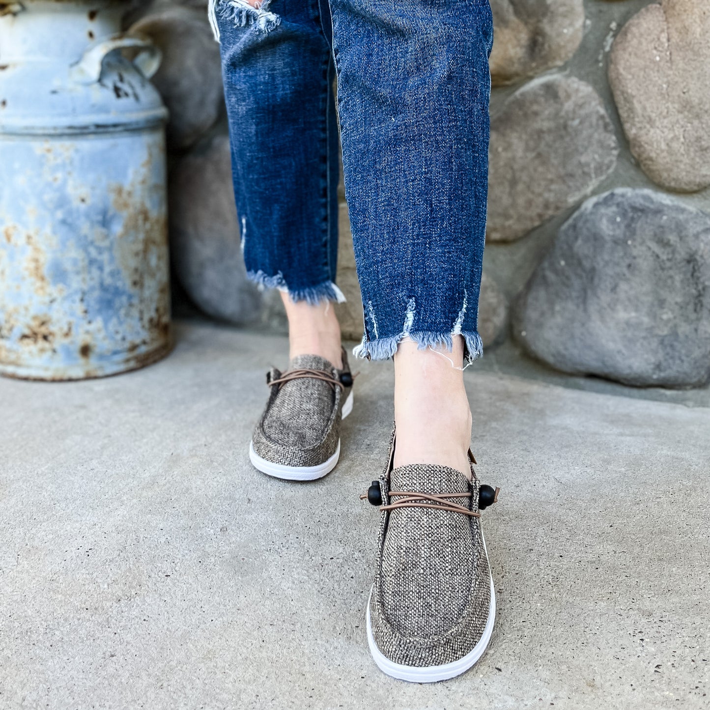 Corkys Women's Kayak Slip On Sneaker - Brown Tweed