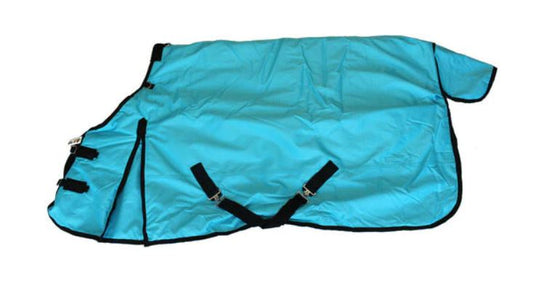 AJ Tack 1200D Horse Turnout Blanket with Storage Bag - Turquoise