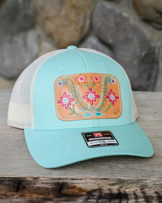 McIntire Saddlery Spring Fiesta Leather Patch Cap