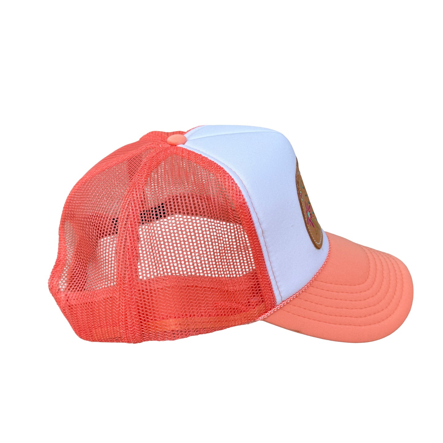 McIntire Saddlery Spring Fiesta Leather Patch Trucker Cap