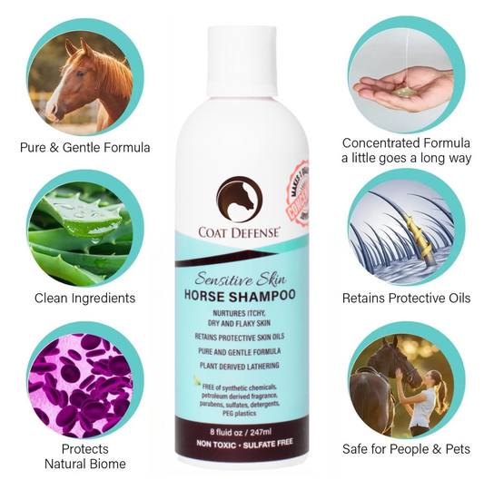 Coat Defense Sensitive Skin Horse Shampoo - 8oz Concentrated
