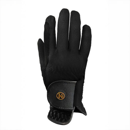 Kunkle Gloves Premium Mesh Riding Gloves - Black