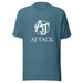 Heather Teal AJ Tack Logo Tshirt