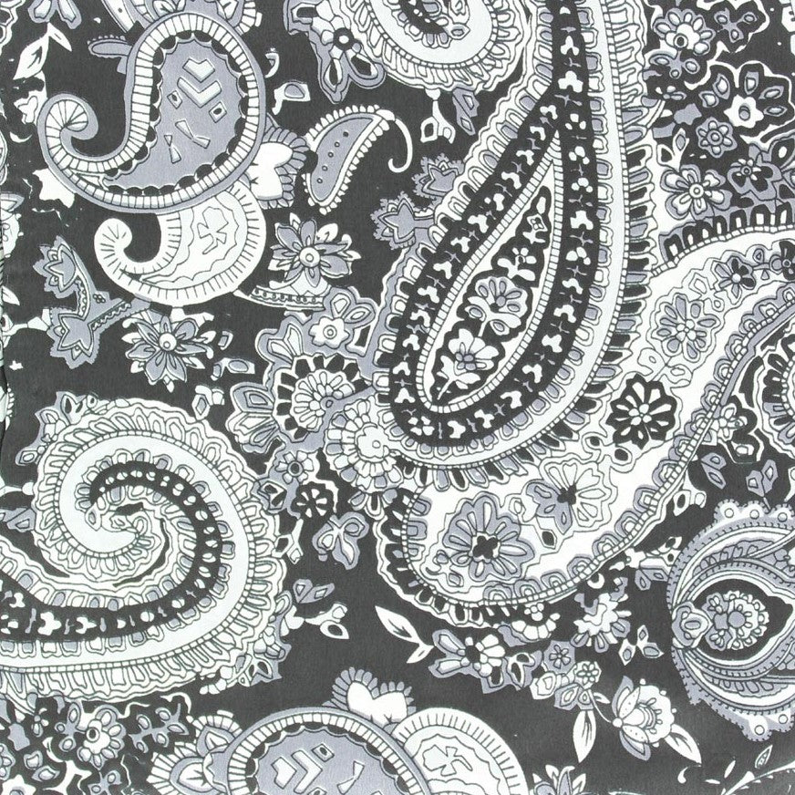 Paisley 33" Silk Wild Rag - Black