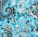 Paisley 33" Silk Wild Rag Turquoise