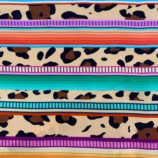 Silk Wild Rag - Serape & Leopard