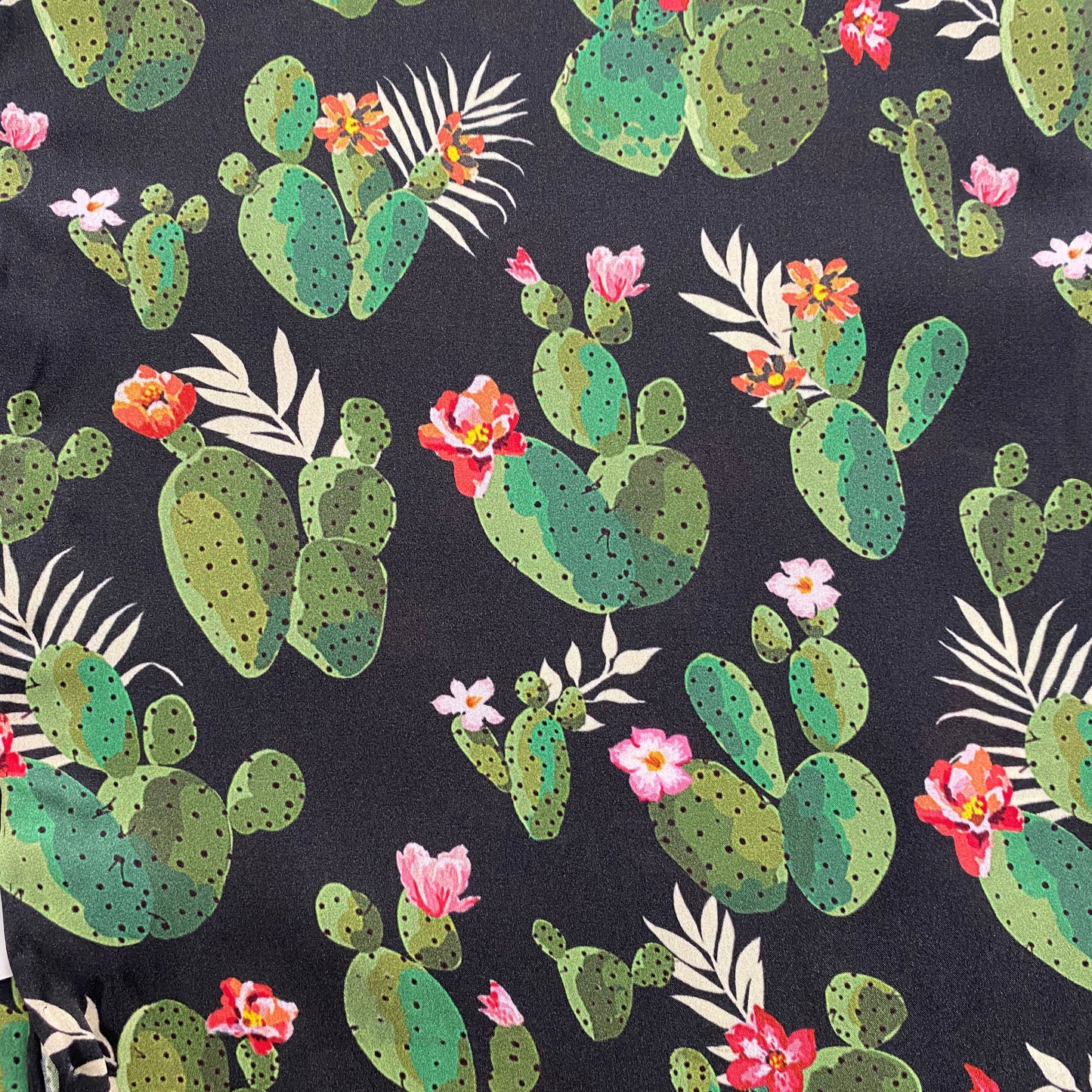 Silk Wild Rag - Black Cactus