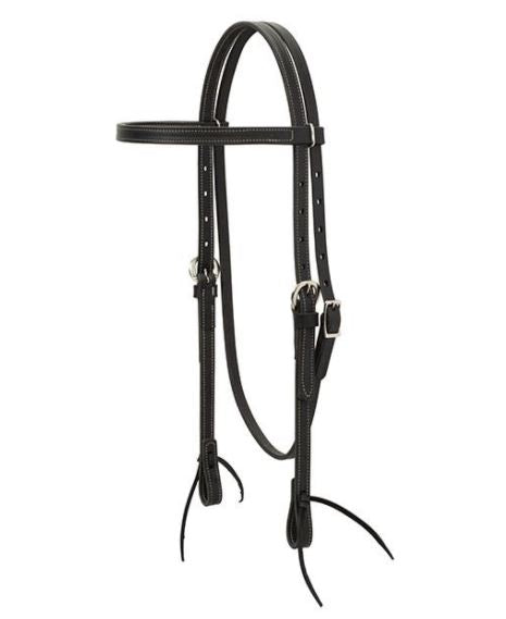 Weaver Black Leather Browband Headstall