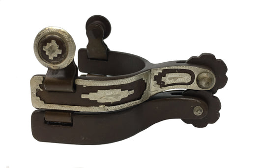 AJ Tack Baby Toddler Show Spurs Southwestern Silver Engraving Action