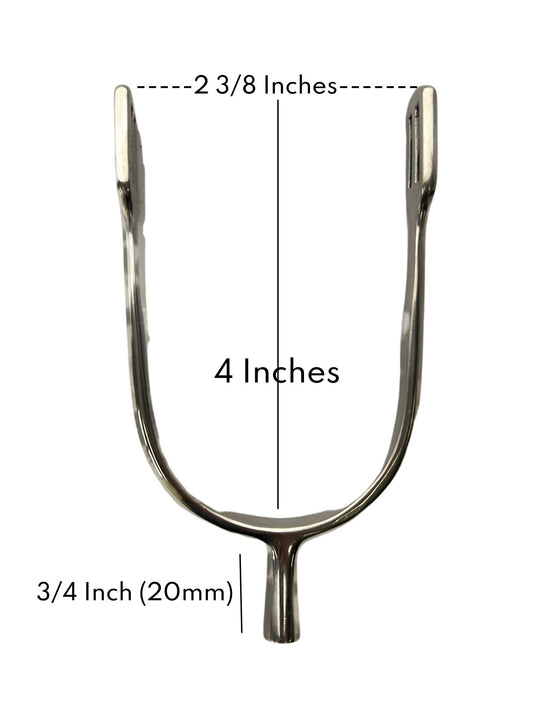 AJ Tack Ladies Stainless Steel Prince of Wales English Spurs