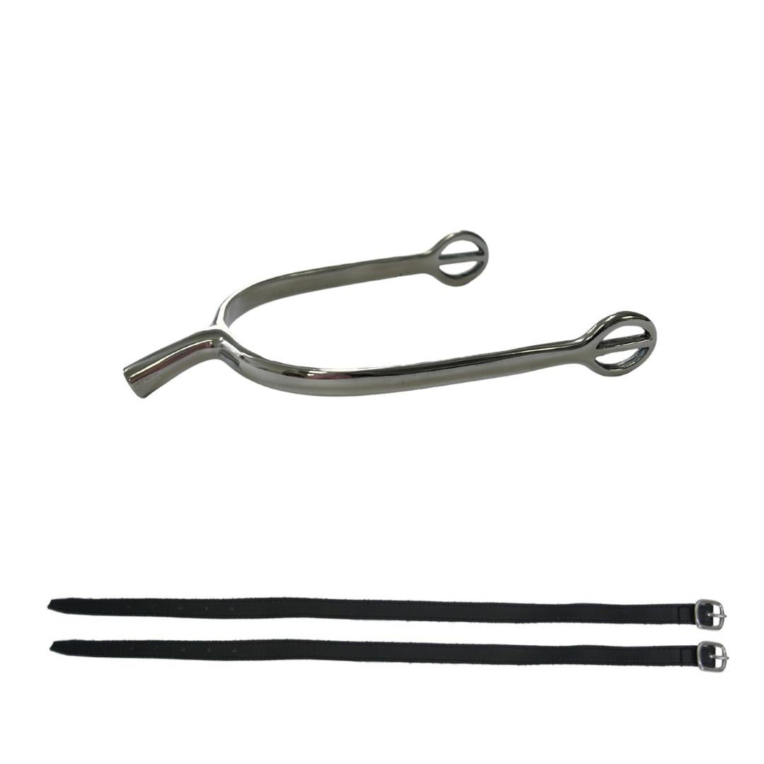 AJ Tack Prince of Wales English Spurs and Straps - Mens