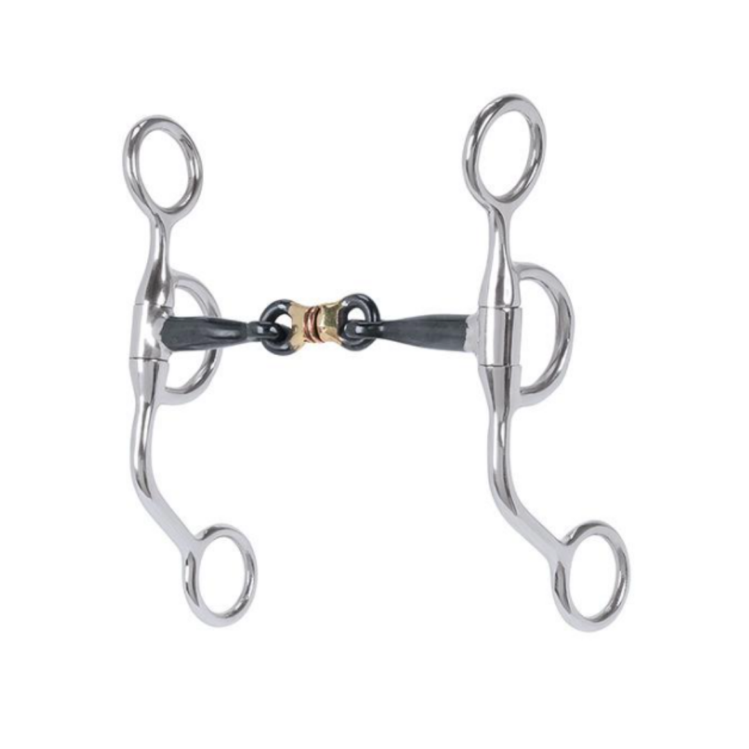 Weaver Leather Professional Argentine Bit, 5" Sweet Iron Three-Piece Mouth