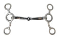 AJ Tack Jr Cow Horse Sliding Gag Horse Bit 6 inch Sweet Iron Snaffle with Copper Inlay