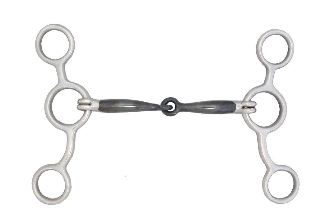 AJ Tack Sweet Iron Jr. Cowhorse Smooth Snaffle Gag Bit