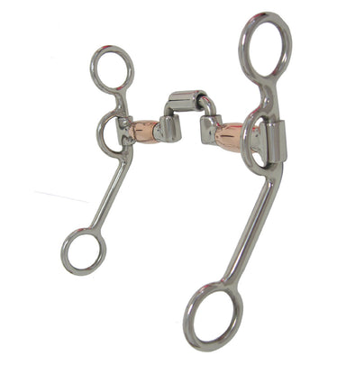 AJ Tack Argentine Square Port Correctional Bit with Copper Rollers