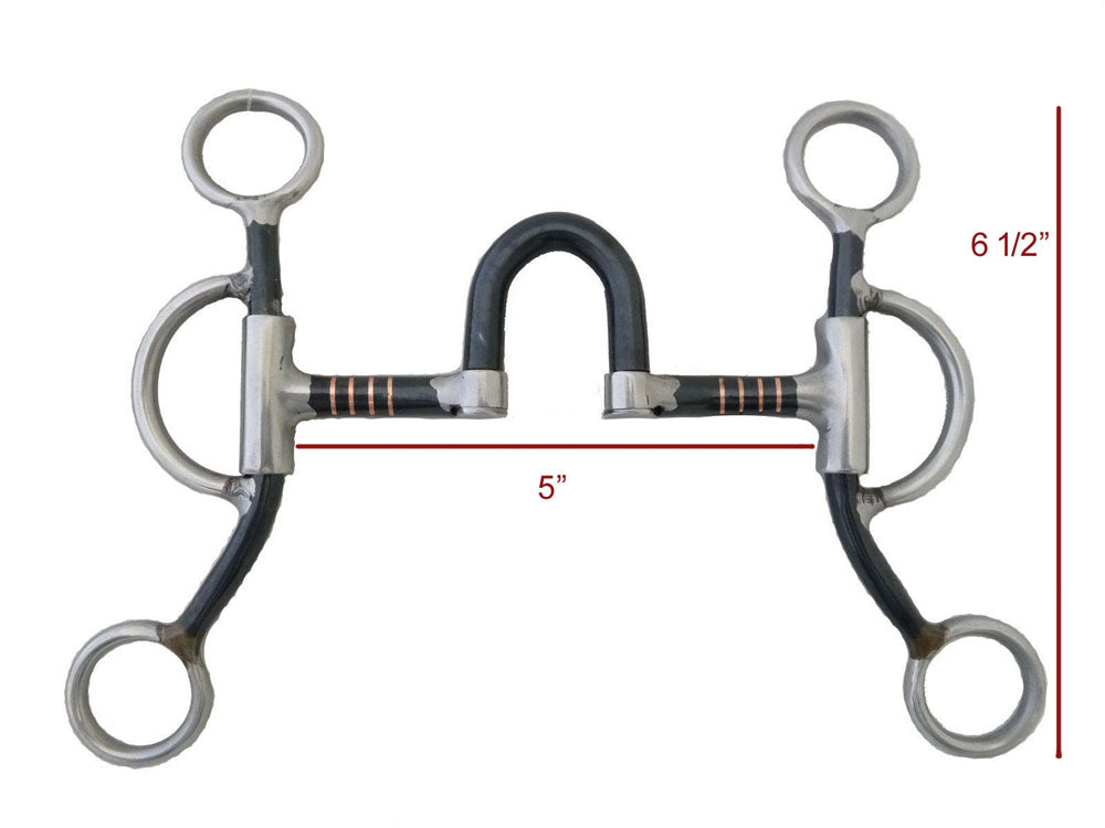 AJ Tack Double Rein Correction Short Shank Training Bit