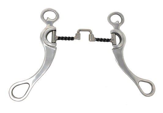 AJ Tack Aluminum Cheek Horse Bit Sweet Iron Twist Wire Square Correction Low Port