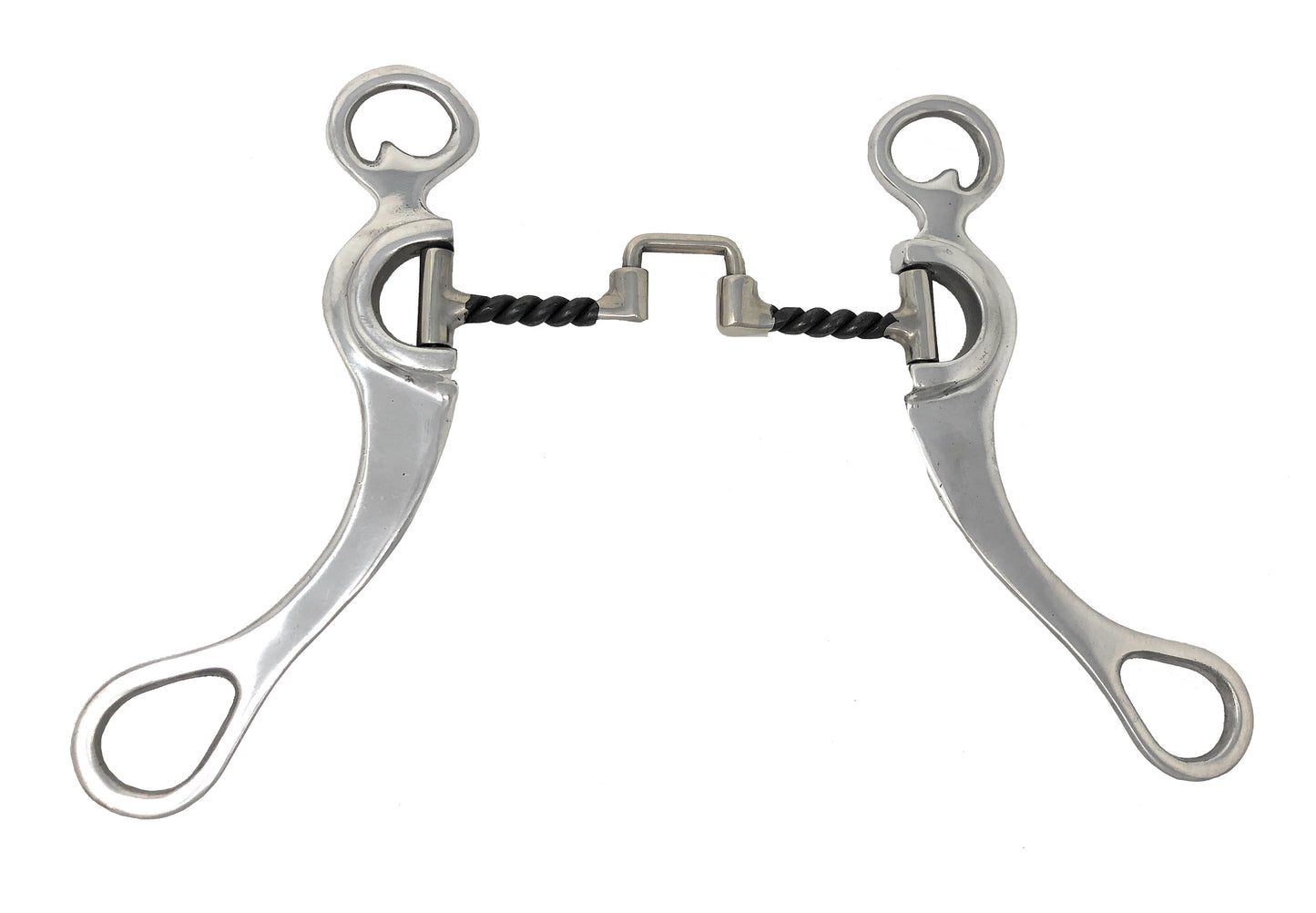 AJ Tack Aluminum Cheek Horse Bit Sweet Iron Twist Wire Square Correction Low Port