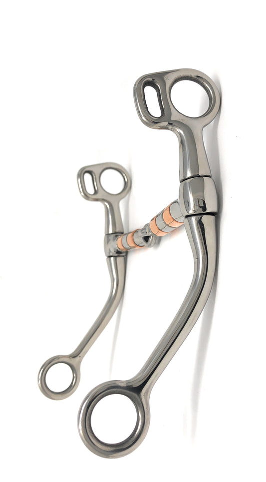 AJ Tack Tom Thumb Snaffle with Roller Mouth Bit