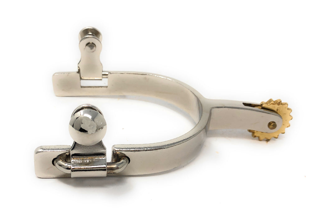 AJ Tack Mens Chrome Engraved Utility Spur