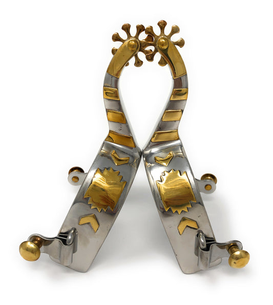 AJ Tack Stainless Steel Offset Southwest Spurs - Mens