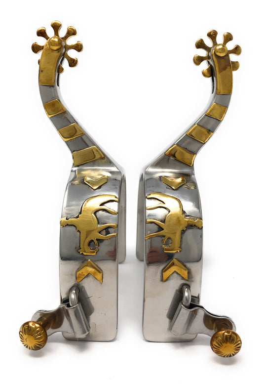 AJ Tack Stainless Steel Offset Pleasure Horse Spurs - Mens