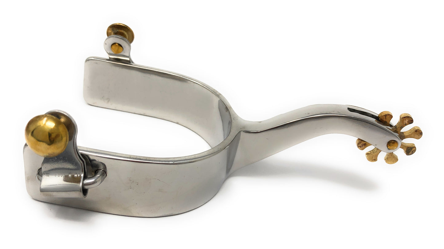 AJ Tack Stainless Steel Offset Pleasure Horse Spurs - Mens