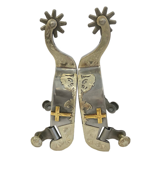 AJ Tack Sweet Iron Praying Cowboy Spurs - Mens