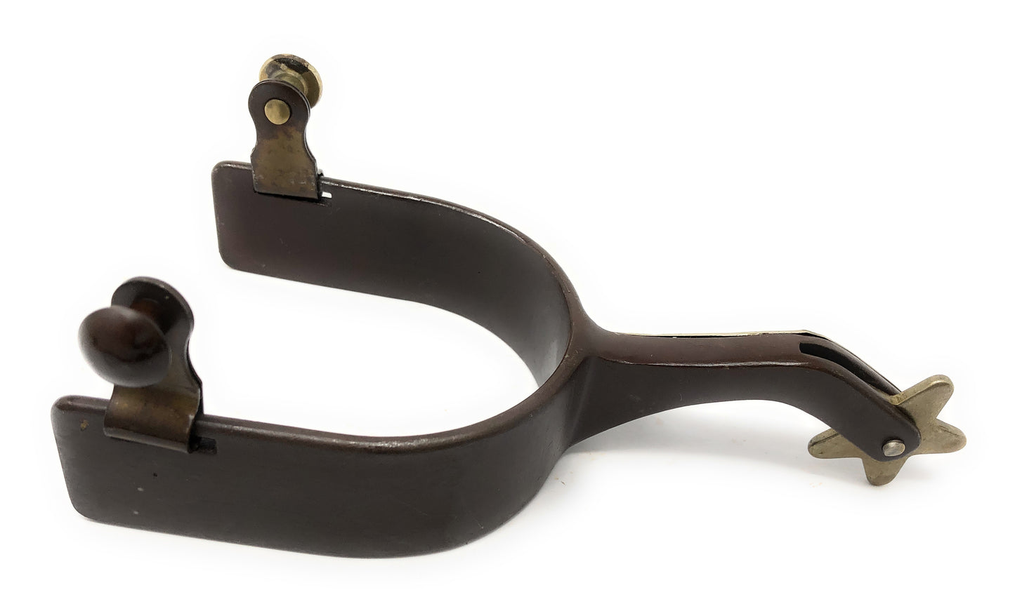 AJ Tack Antique Brown Star and Dots Spurs - Mens