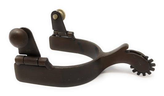 AJ Tack Antique Brown Three Cross Western Spurs - Youth