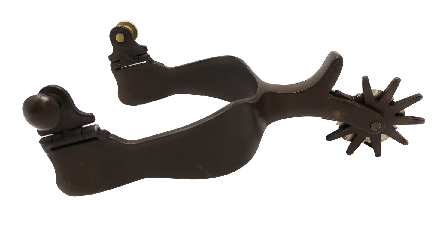 AJ Tack Western Show Spurs Horse Shoe Star Silver Engraving Jingle Bobs Chap Guard Mens