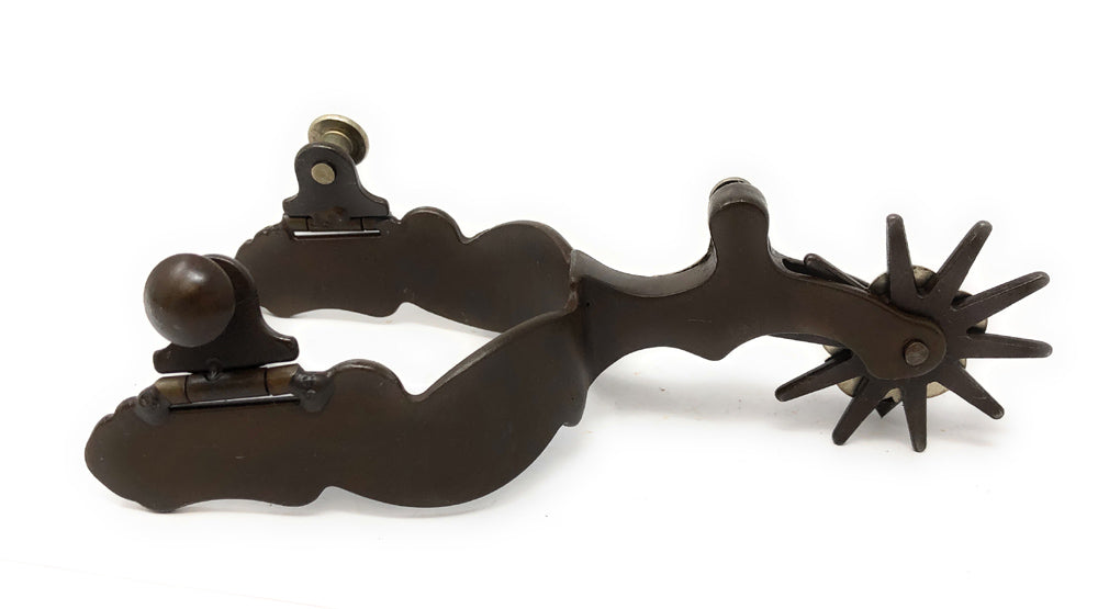 AJ Tack Antique Brown Stars Western Spurs - Mens