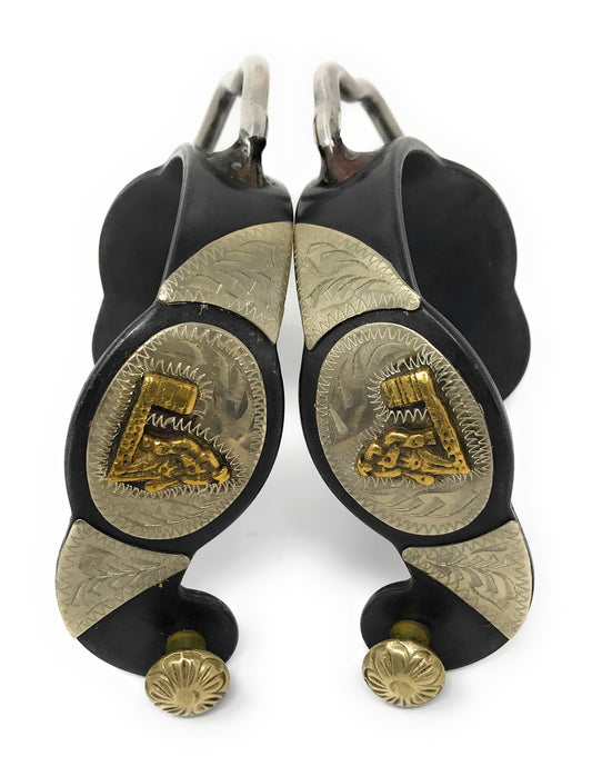 AJ Tack Antique Brown Barrel Racer Bumper Spurs - Ladies