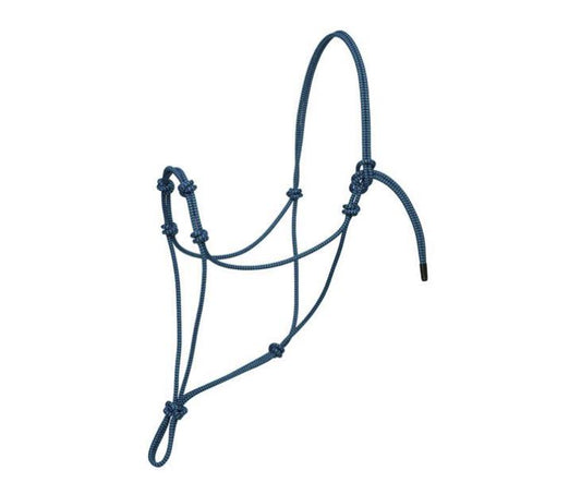 Weaver Silvertip Four Knot Rope Halter Blue Black