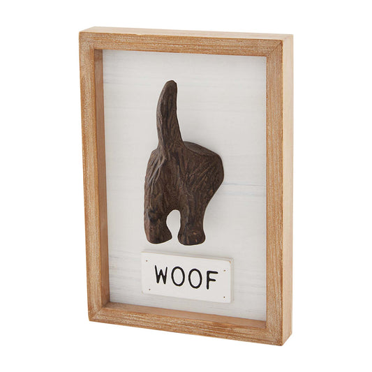 Mud Pie Shadow Box Dog Hooks Woof