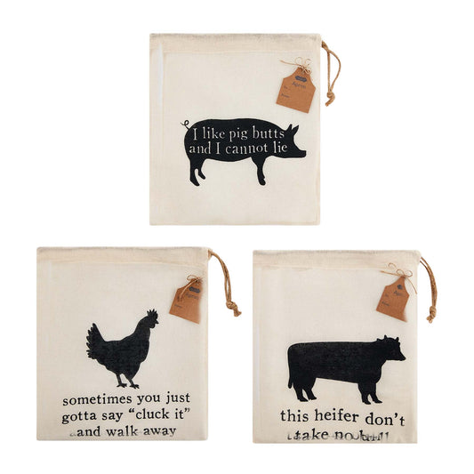 Mud Pie Farm Animal Apron In Bag