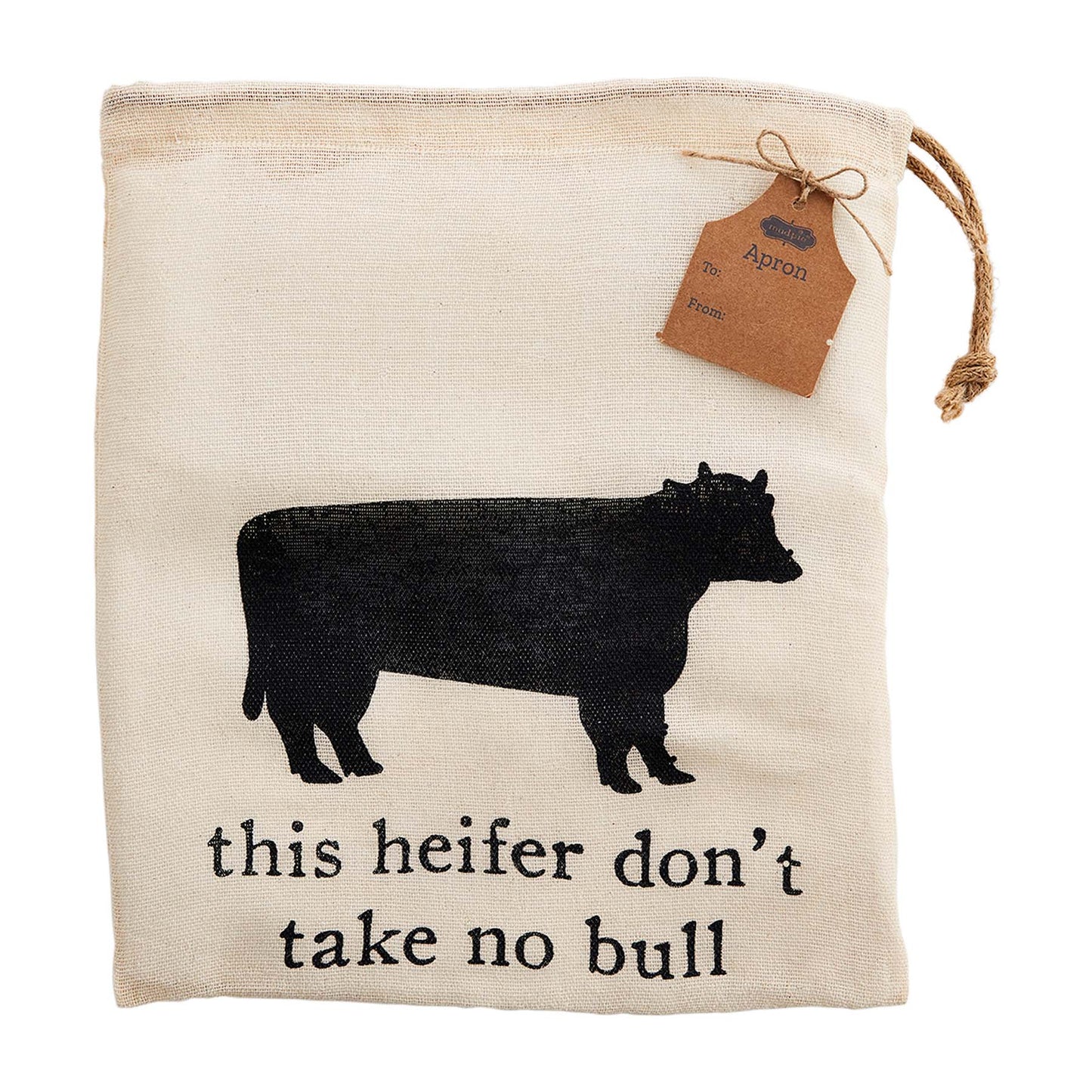 Mud Pie Farm Animal Apron In Bag Heifer