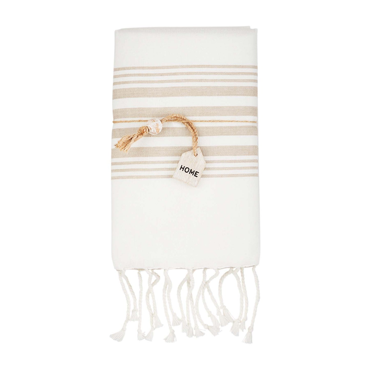 Mud Pie Turkish Towel Set Taupe